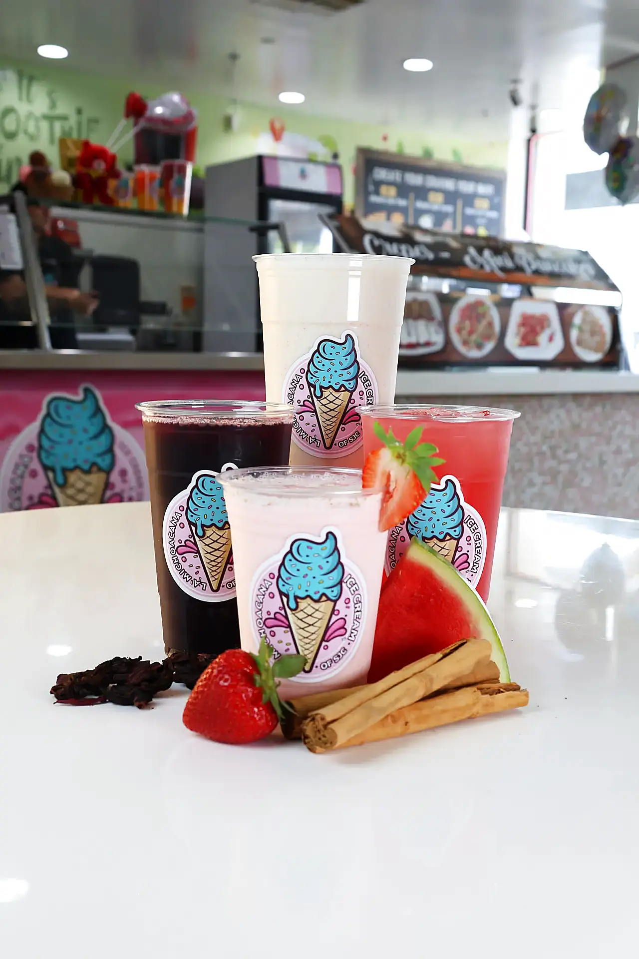 Aguas frescas, smoothies y shakes